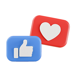 Like and Heart transparent Icon