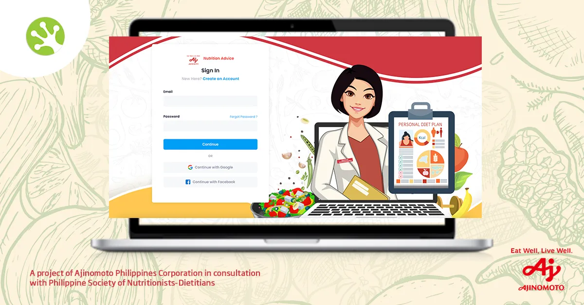 Ajinomoto Philippines Launches Web App to Help You Eat Well, Live Well