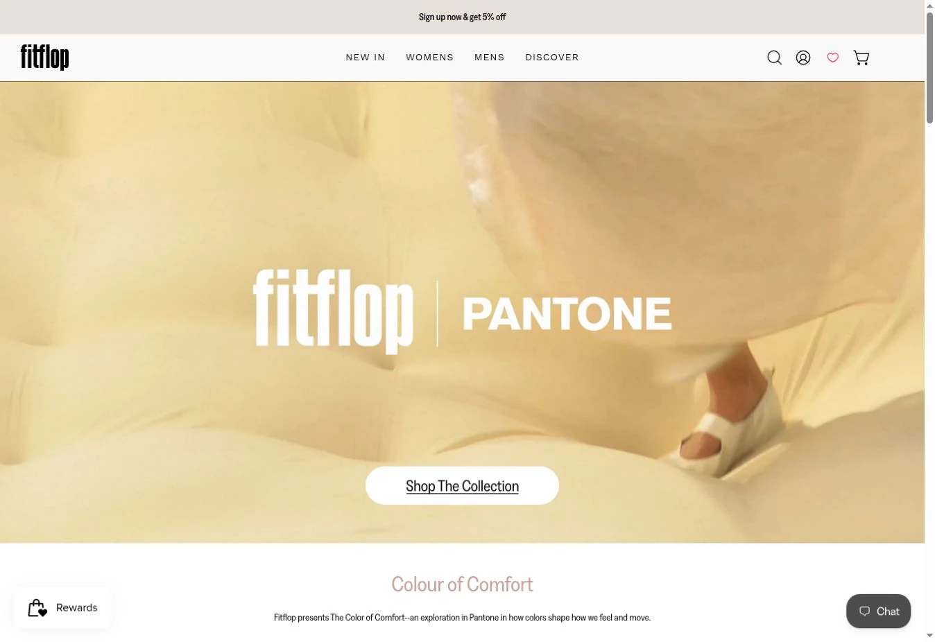 FitFlop Philippines storefront featuring the FitFlop x Pantone collection