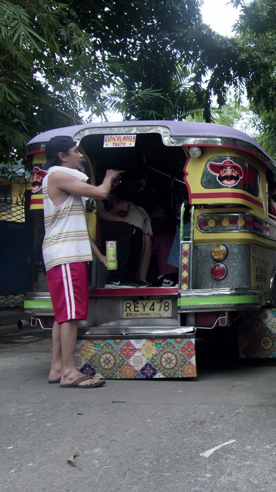 Original Mister Potato reel cover showing a branded jeepney and passengers